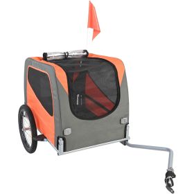 Dog Bike Trailer, Supports up to 66 lbs, Pet Cart Bicycle Carrier, Easy Folding Frame with Quick Release Wheels, Universal Bicycle Coupler, Refle